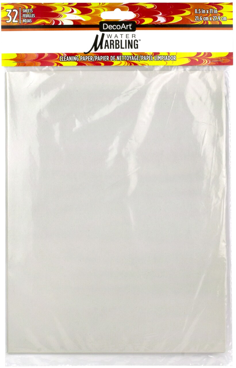 DecoArt Water Marbling Newsprint Cleaning Paper 32/Pkg-8.5"X11"